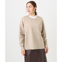 25年冬新作【大きいサイズ】フクレジャカードトップス