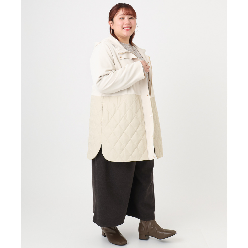 25年冬新作【大きいサイズ】キルトコンビアウター16