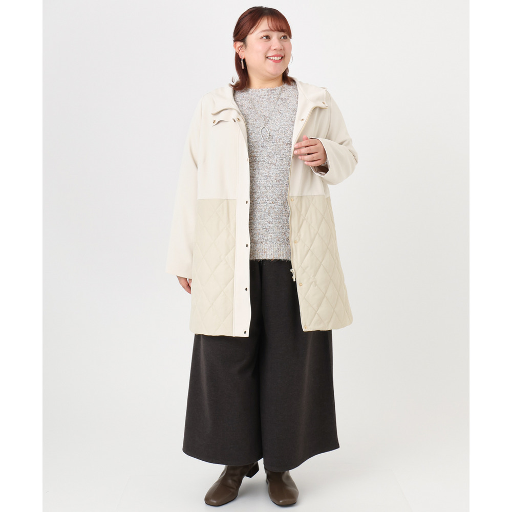 25年冬新作【大きいサイズ】キルトコンビアウター17