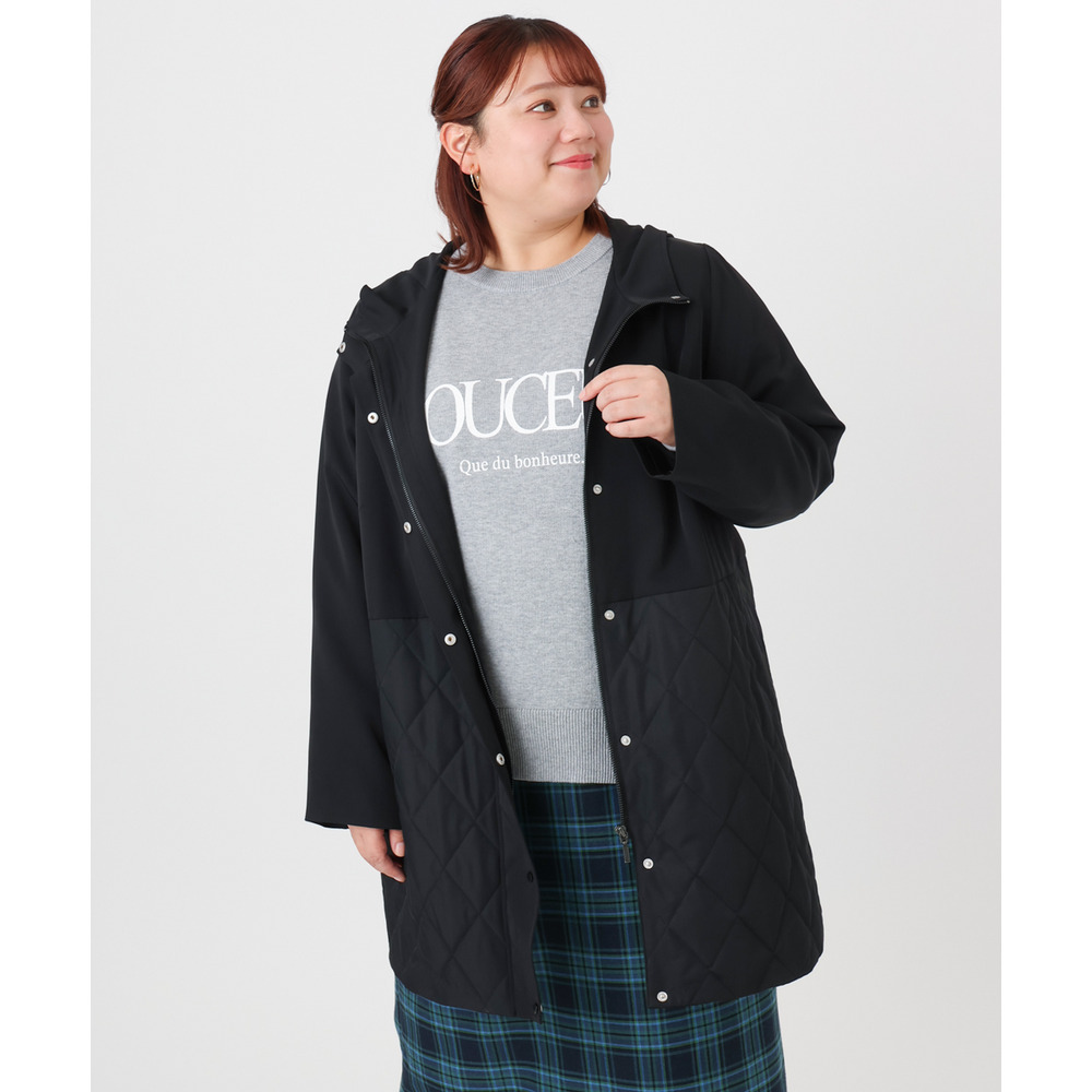 25年冬新作【大きいサイズ】キルトコンビアウター20