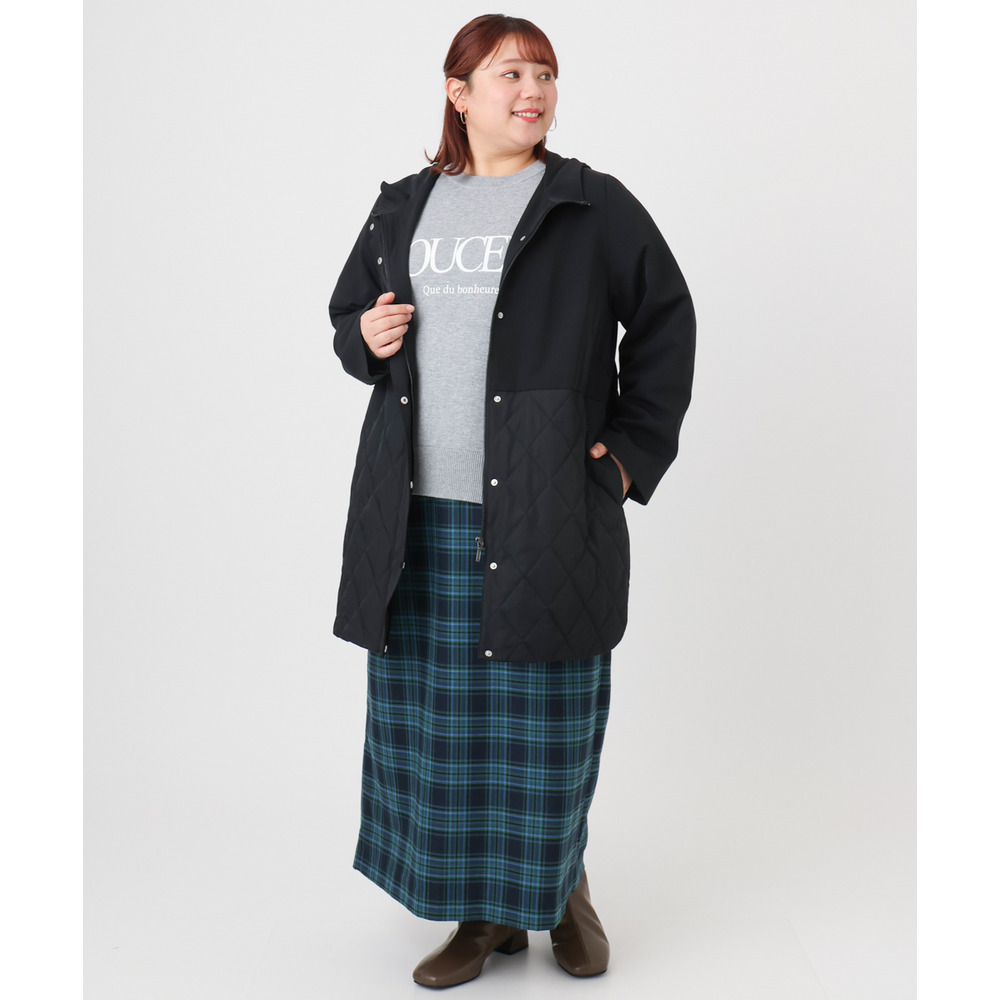 25年冬新作【大きいサイズ】キルトコンビアウター22