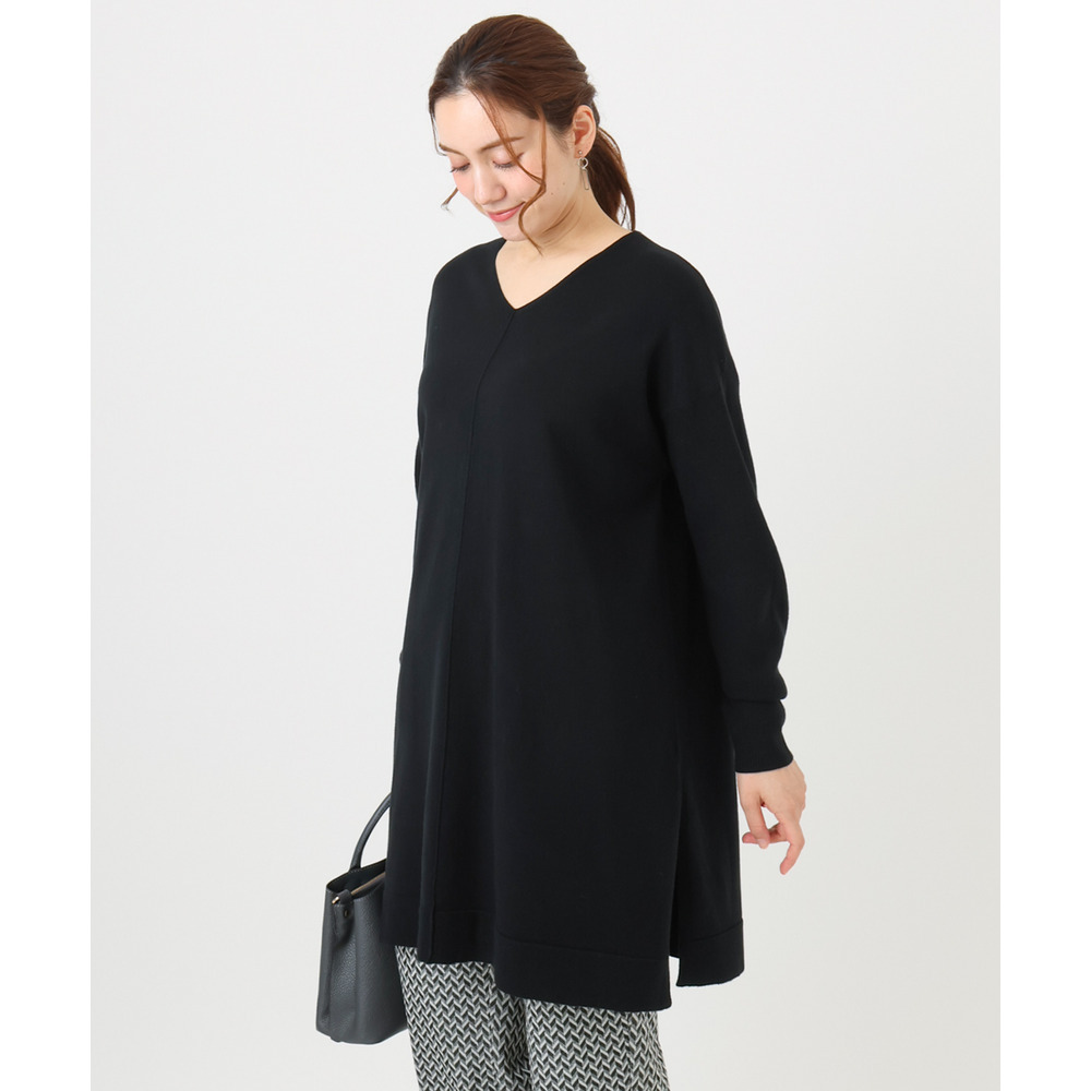 25年冬新作【大きいサイズ】Vネックニットチュニック14