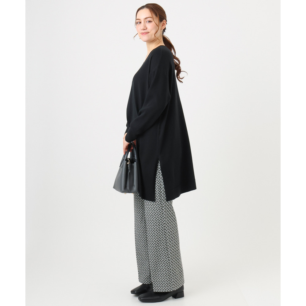 25年冬新作【大きいサイズ】Vネックニットチュニック17