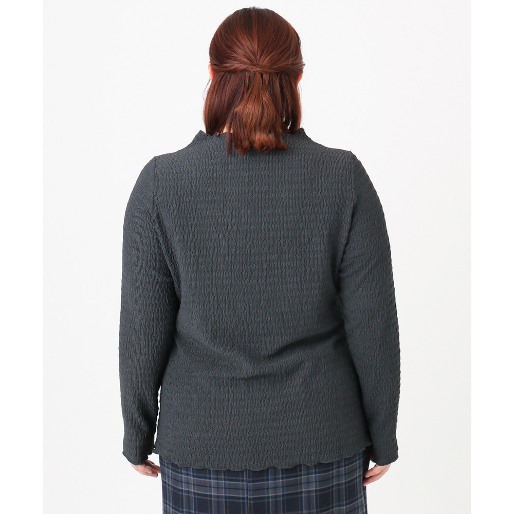 25年冬新作【大きいサイズ】シャーリングメロートップス11