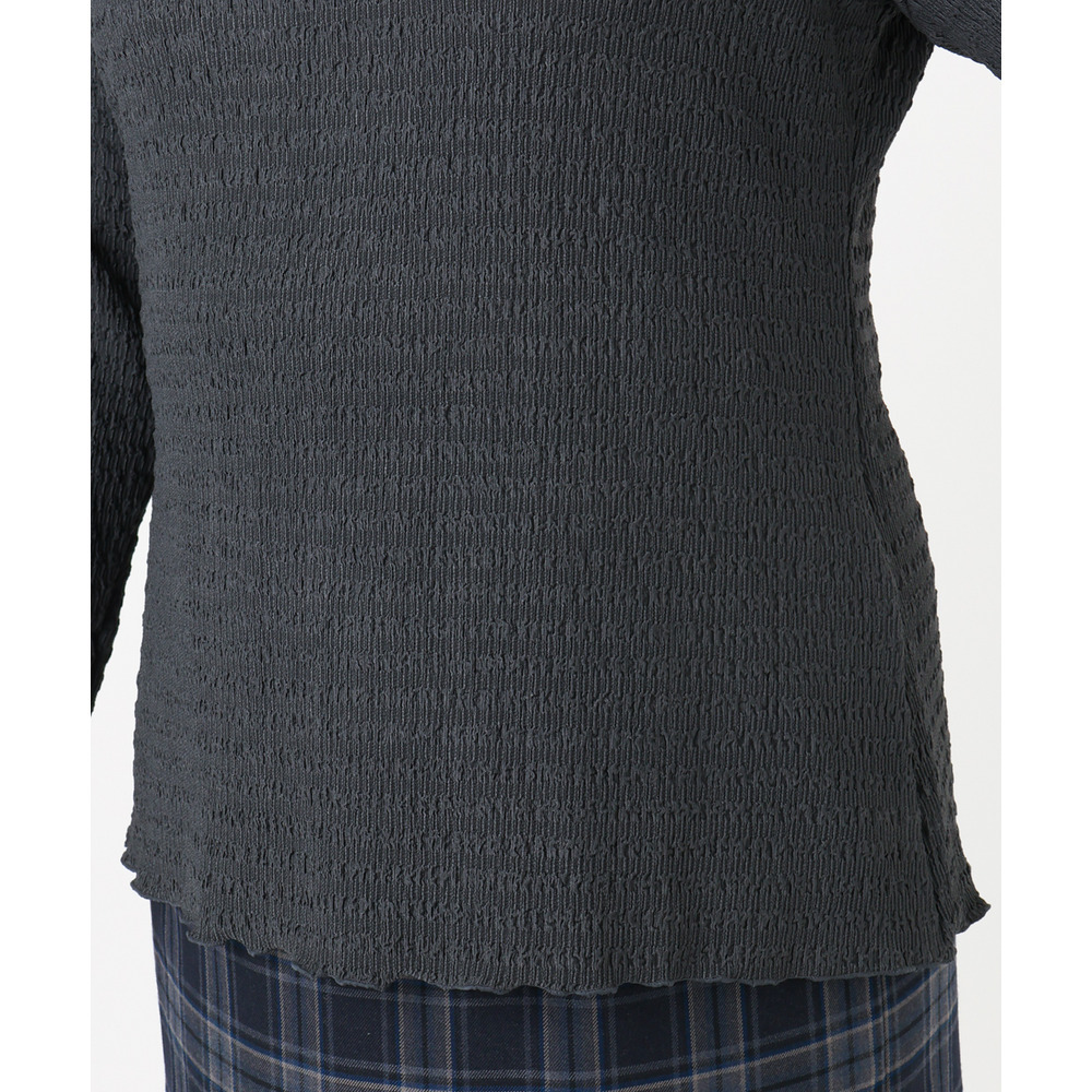 25年冬新作【大きいサイズ】シャーリングメロートップス14