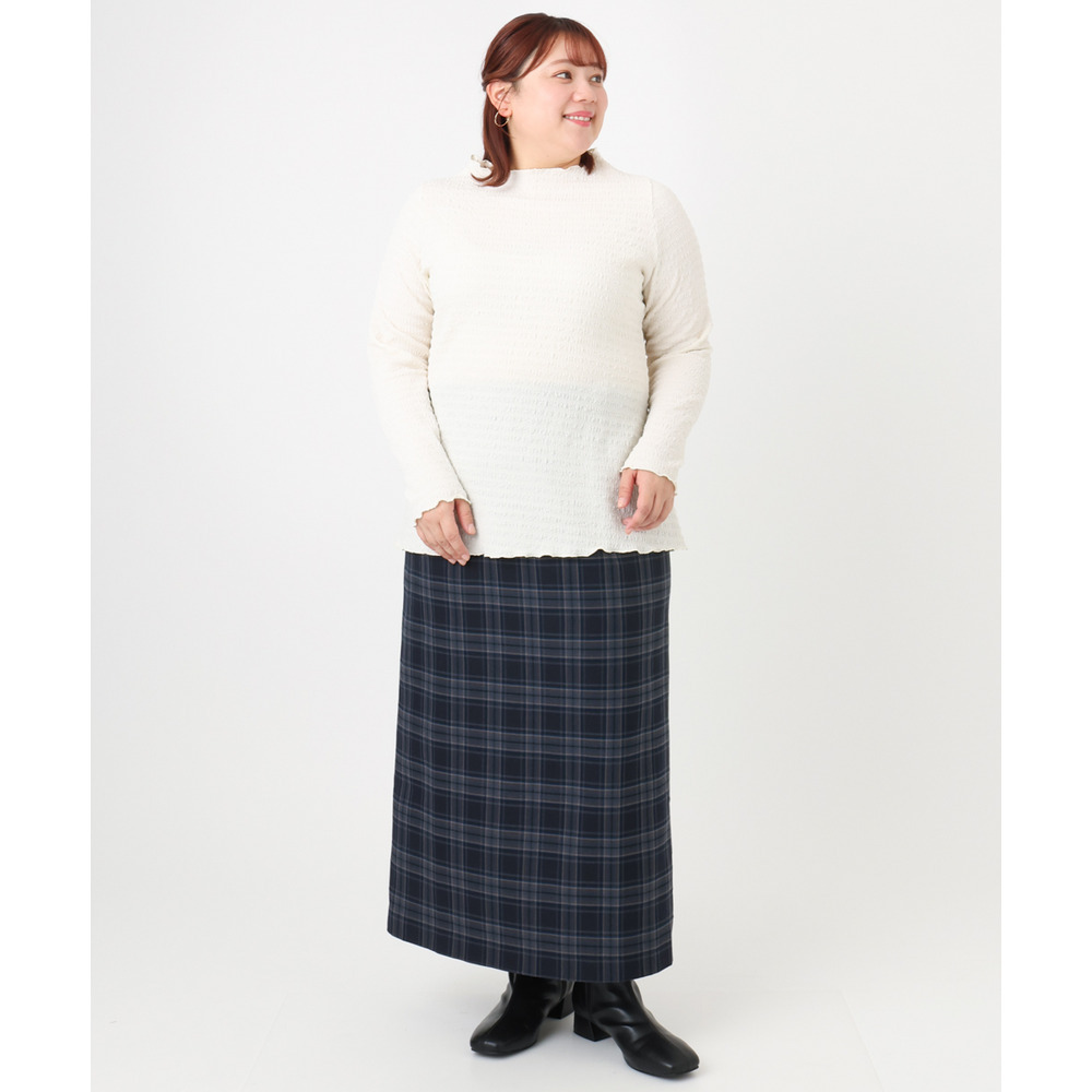 25年冬新作【大きいサイズ】シャーリングメロートップス8