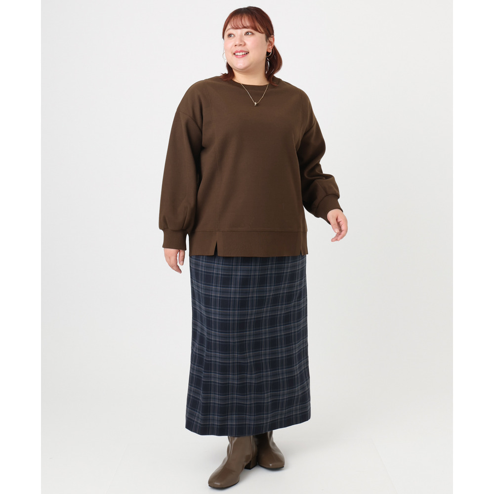 25年冬新作【大きいサイズ】起毛スウェットライクトップス16