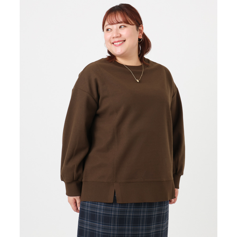 25年冬新作【大きいサイズ】起毛スウェットライクトップス6