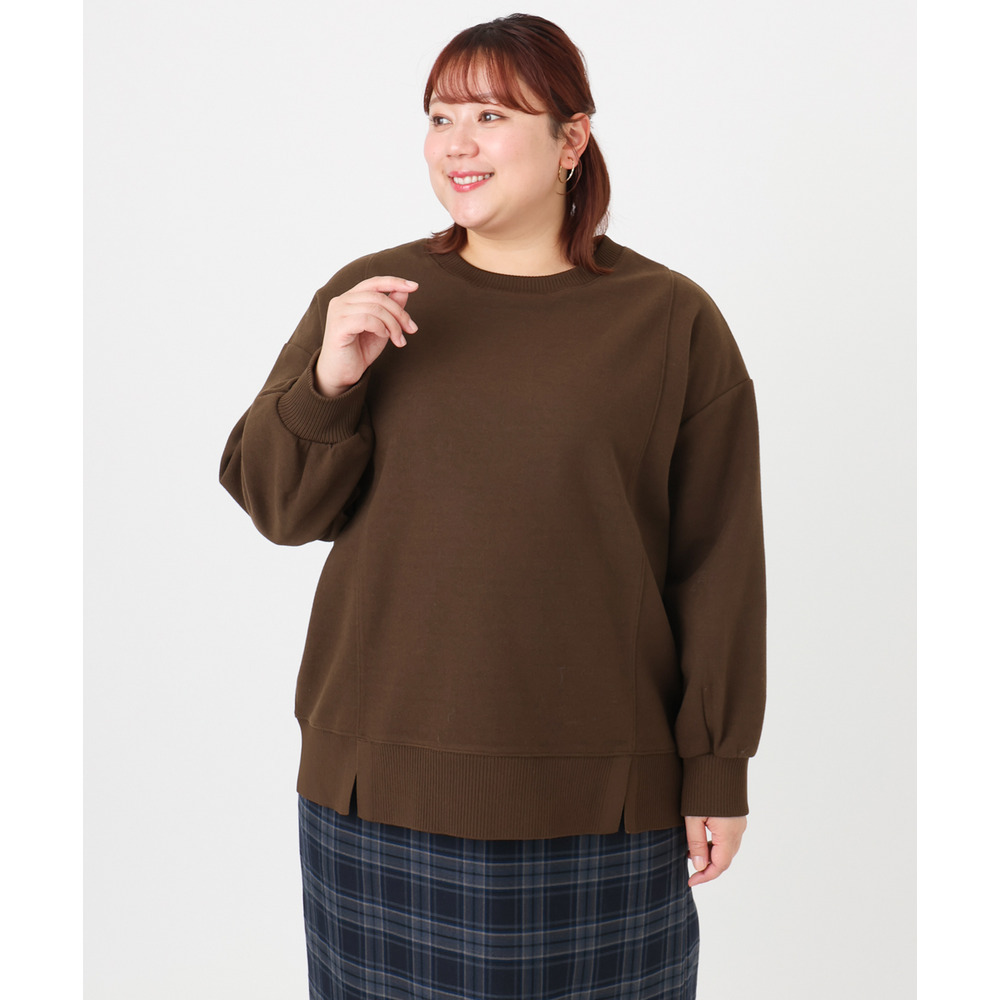 25年冬新作【大きいサイズ】起毛スウェットライクトップス7