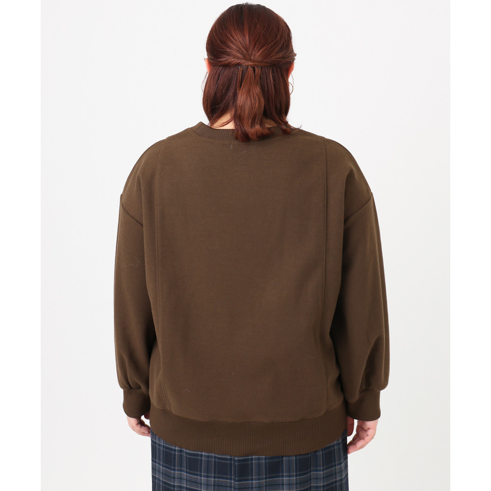 25年冬新作【大きいサイズ】起毛スウェットライクトップス9