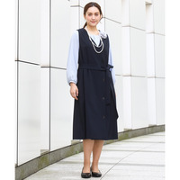 25年冬新作【大きいサイズ】Wクロス2WAYワンピース