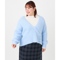 25年冬新作【大きいサイズ/a.v.v×eur3】カシュクール風ニット