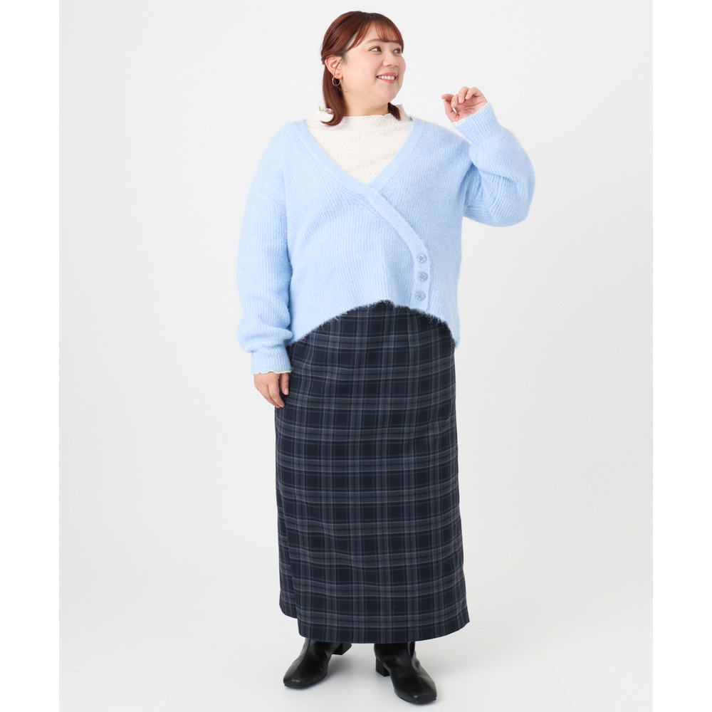 25年冬新作【大きいサイズ/a.v.v×eur3】カシュクール風ニット10