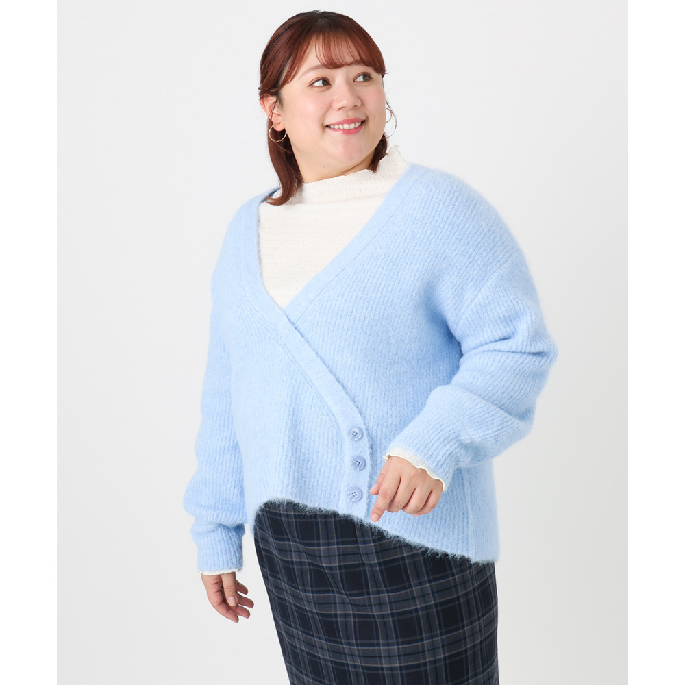 25年冬新作【大きいサイズ/a.v.v×eur3】カシュクール風ニット2