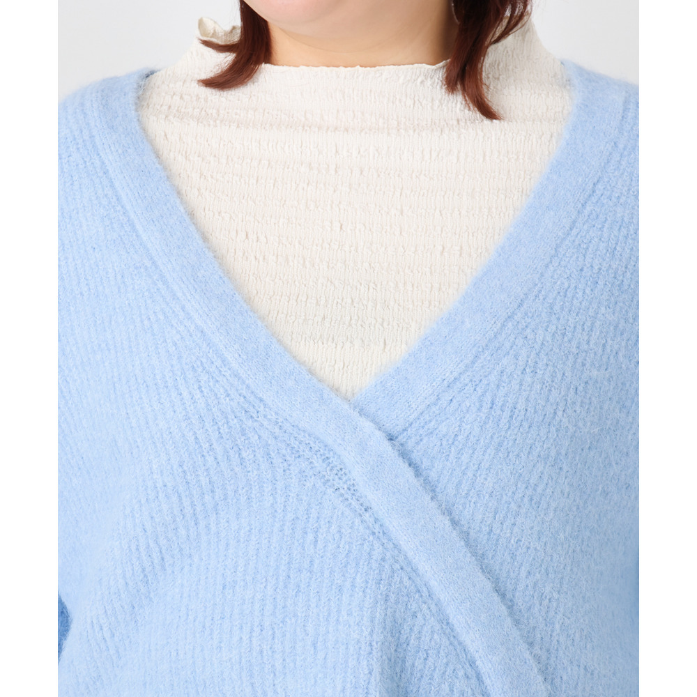 25年冬新作【大きいサイズ/a.v.v×eur3】カシュクール風ニット5