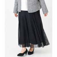 25年冬新作【大きいサイズ】チュールスカート