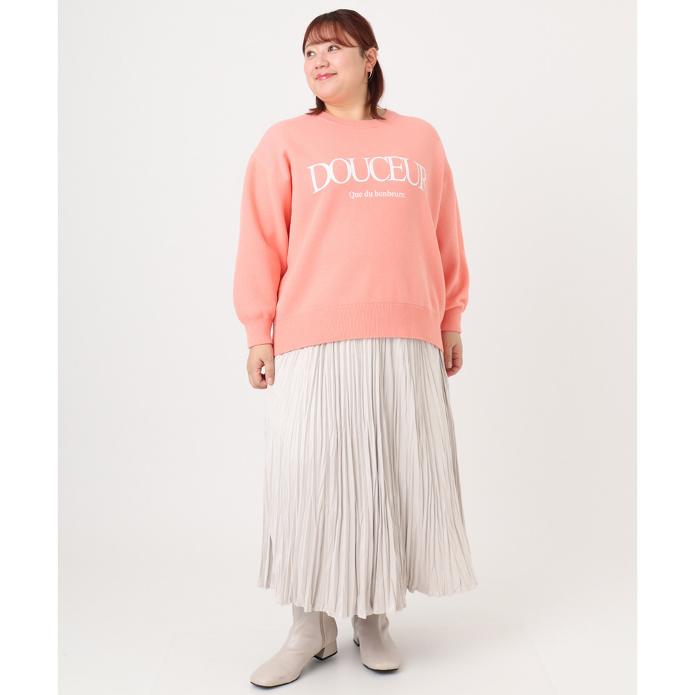 25年冬新作【大きいサイズ/a.v.v×eur3】フェイクスエードプリーツスカート8