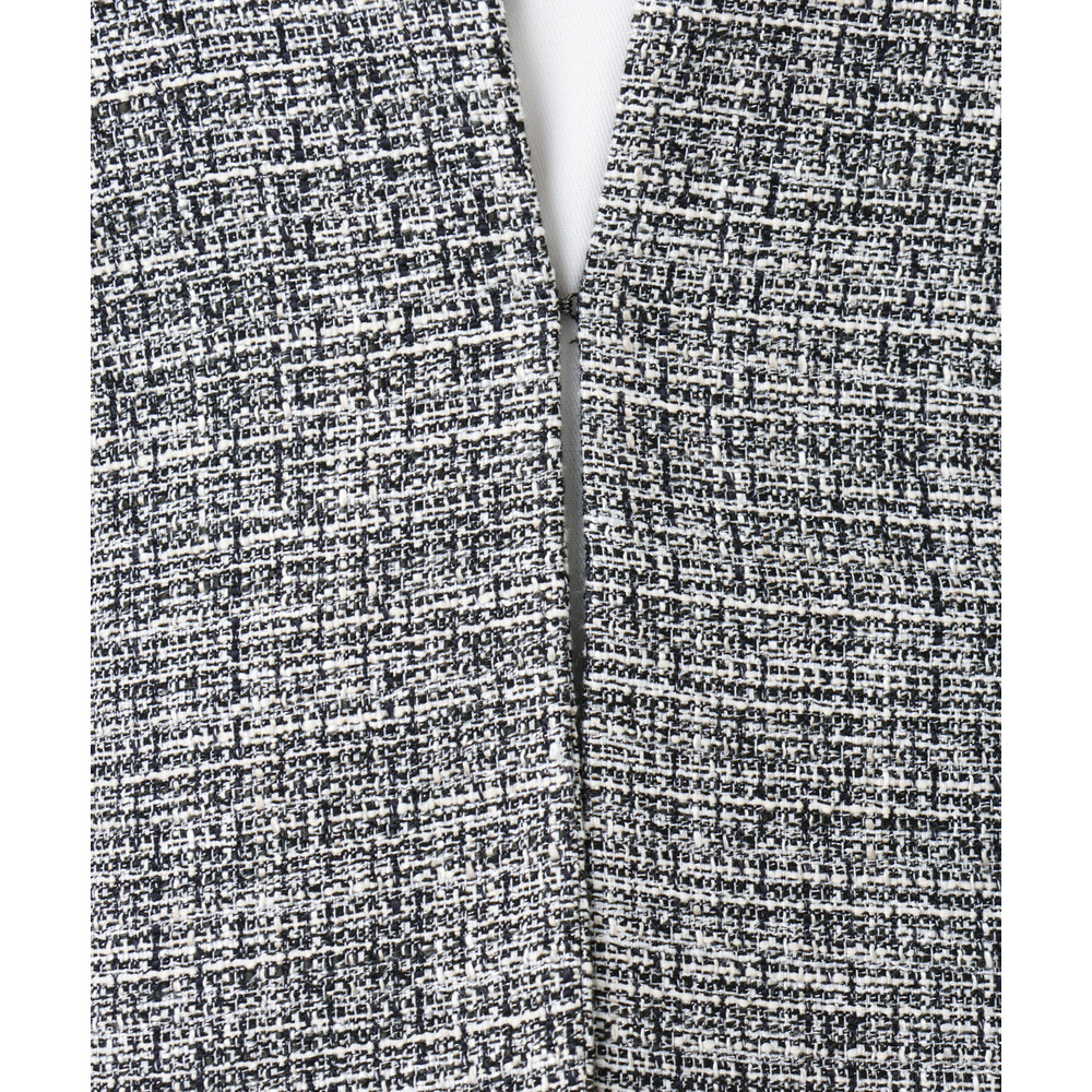 25年冬新作【大きいサイズ】ノーカラーツイードジャケット21