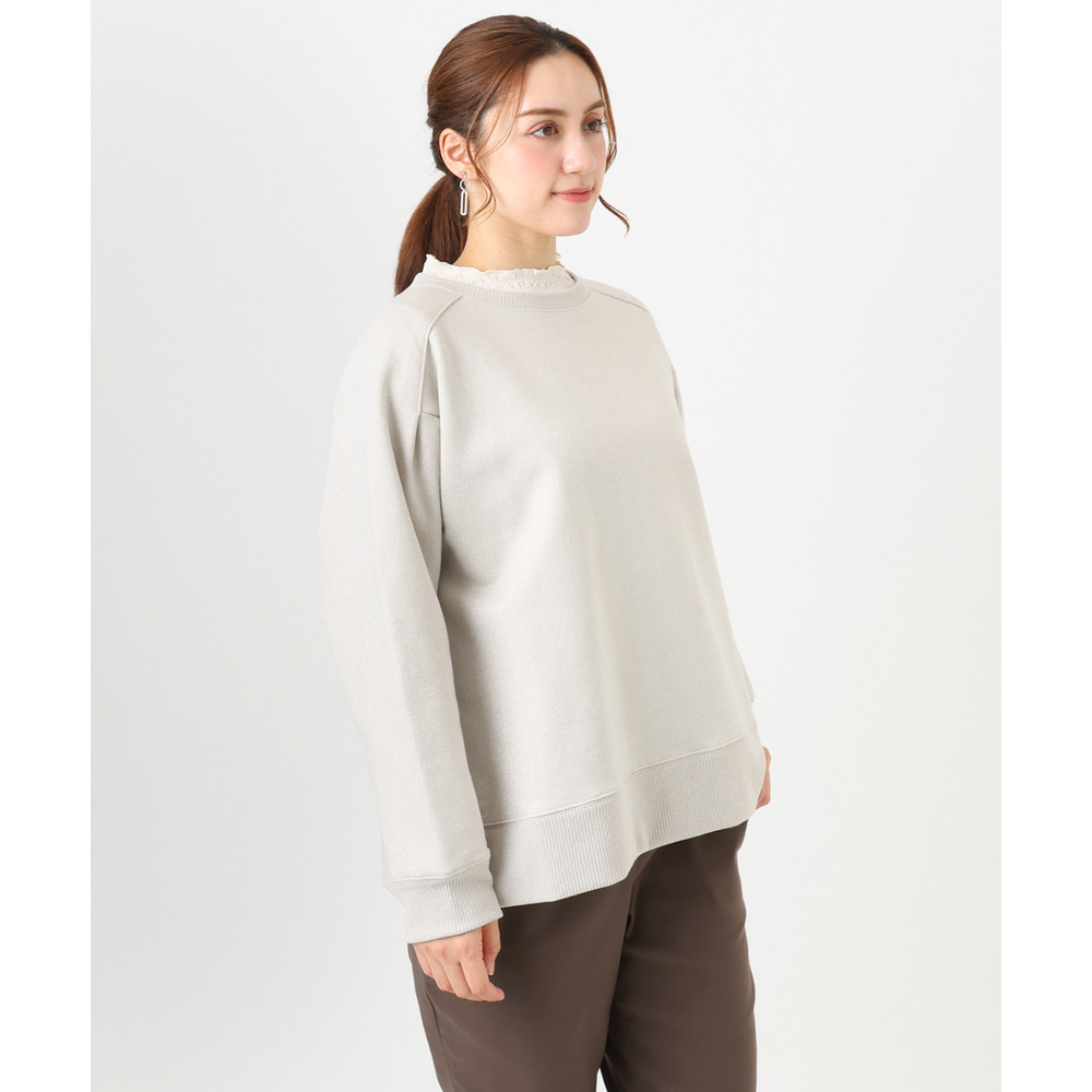 25年冬新作【大きいサイズ/a.v.v×eur3】ラメ裏毛スウェットプルオーバー2