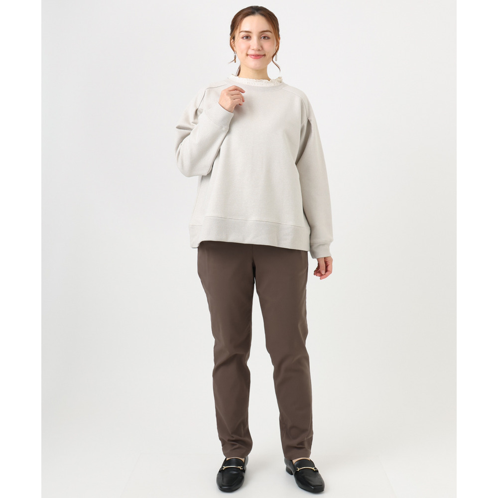 25年冬新作【大きいサイズ/a.v.v×eur3】ラメ裏毛スウェットプルオーバー3