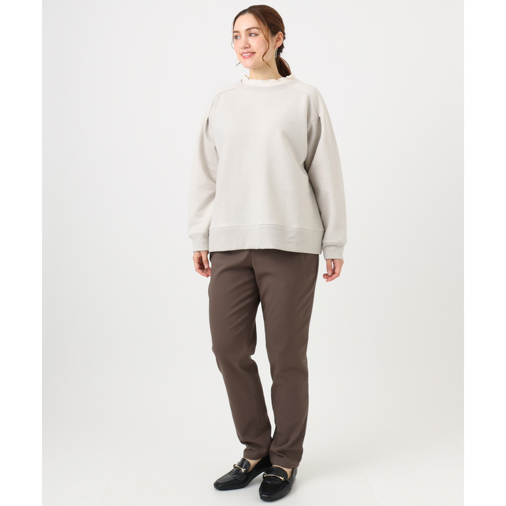 25年冬新作【大きいサイズ/a.v.v×eur3】ラメ裏毛スウェットプルオーバー4