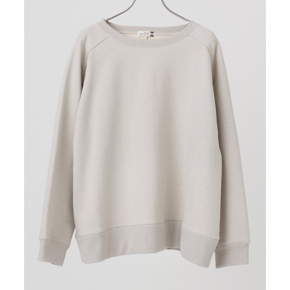 25年冬新作【大きいサイズ/a.v.v×eur3】ラメ裏毛スウェットプルオーバー5