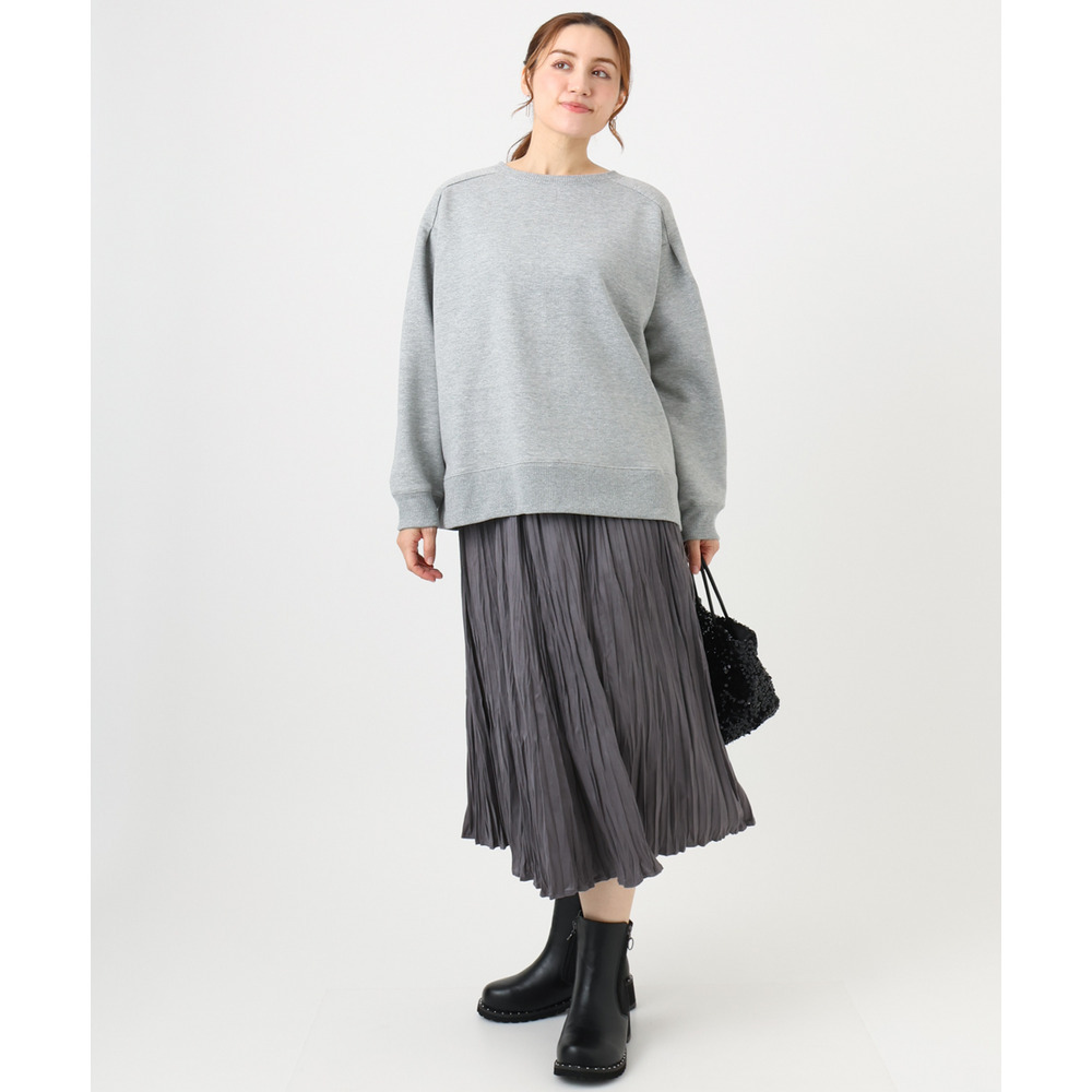 25年冬新作【大きいサイズ/a.v.v×eur3】ラメ裏毛スウェットプルオーバー8