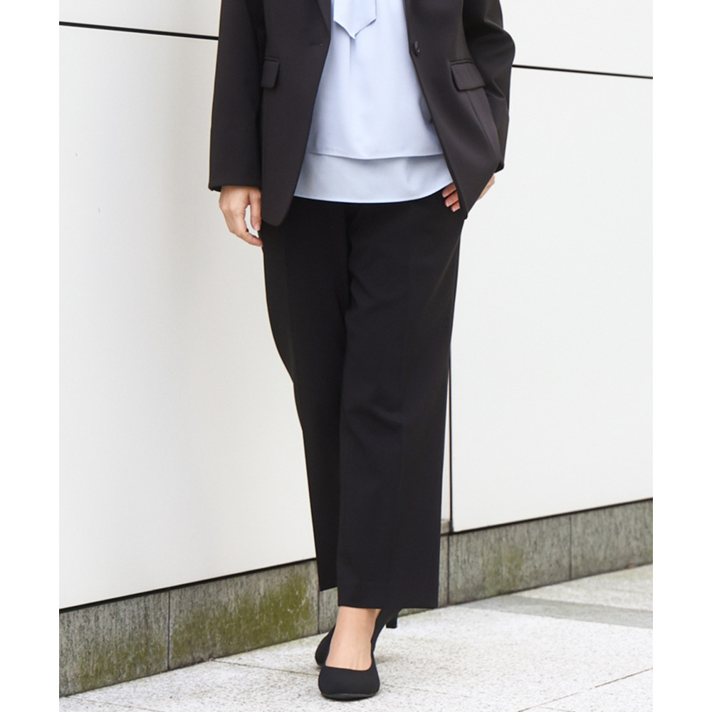 25年冬新作【大きいサイズ】Wクロスストレートパンツ