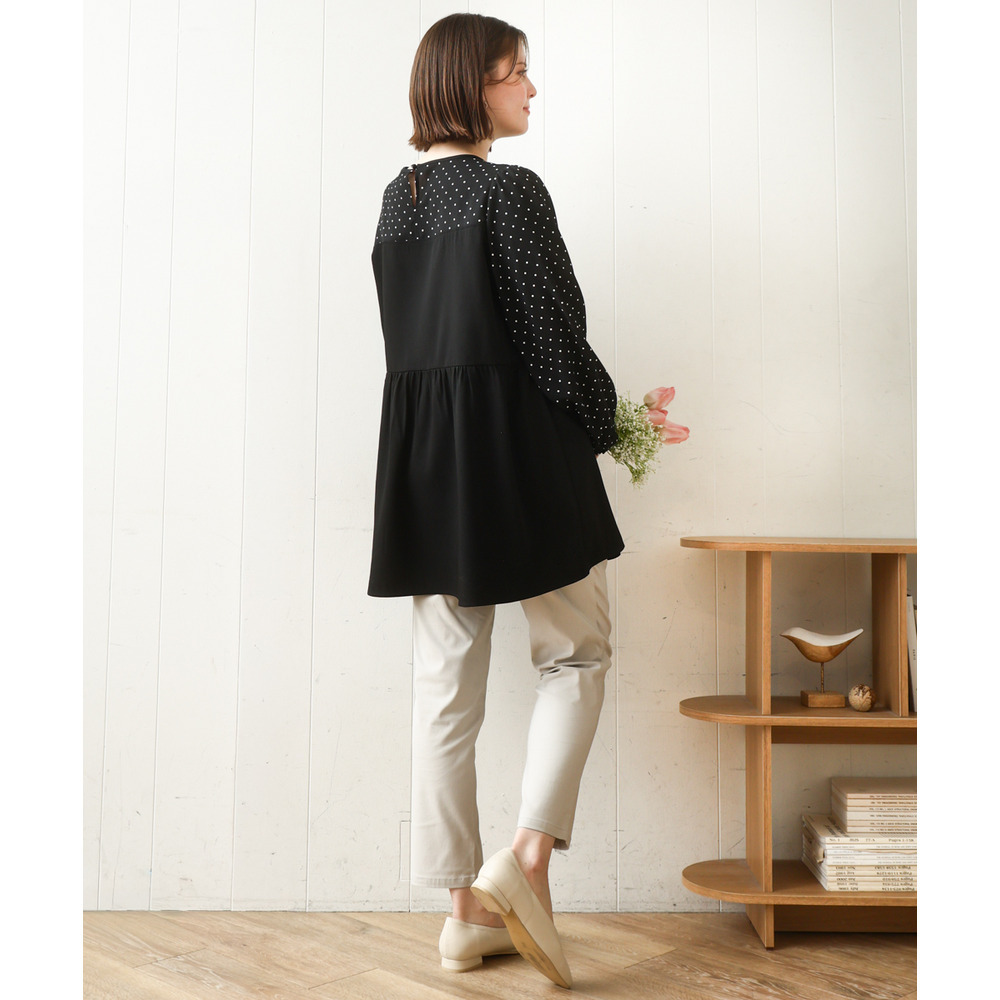 25年冬新作【大きいサイズ】ビスチェ風ドッキングトップス14