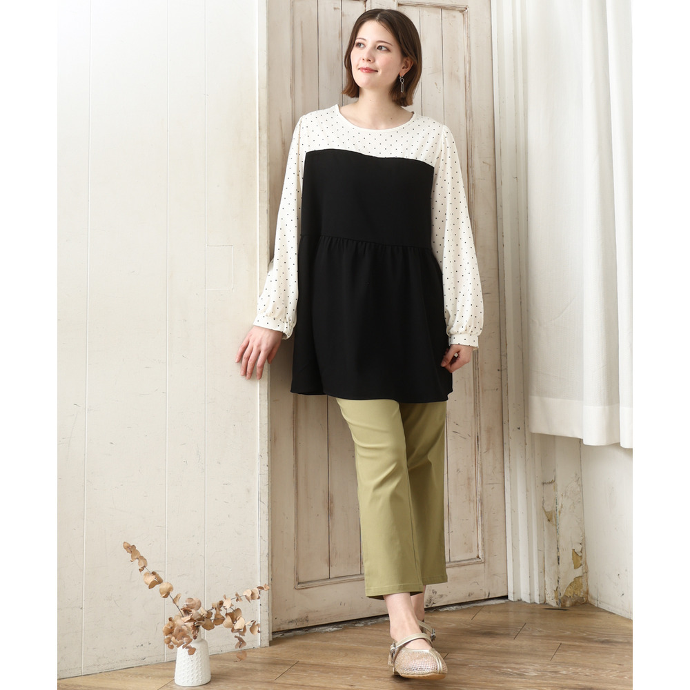 25年冬新作【大きいサイズ】ビスチェ風ドッキングトップス3