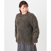 25年冬新作【大きいサイズ】ミックスヤーンニット