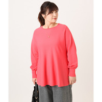 25年冬新作【大きいサイズ】ペプラムニット