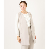 25年冬新作【大きいサイズ】WクロスVネックジレ