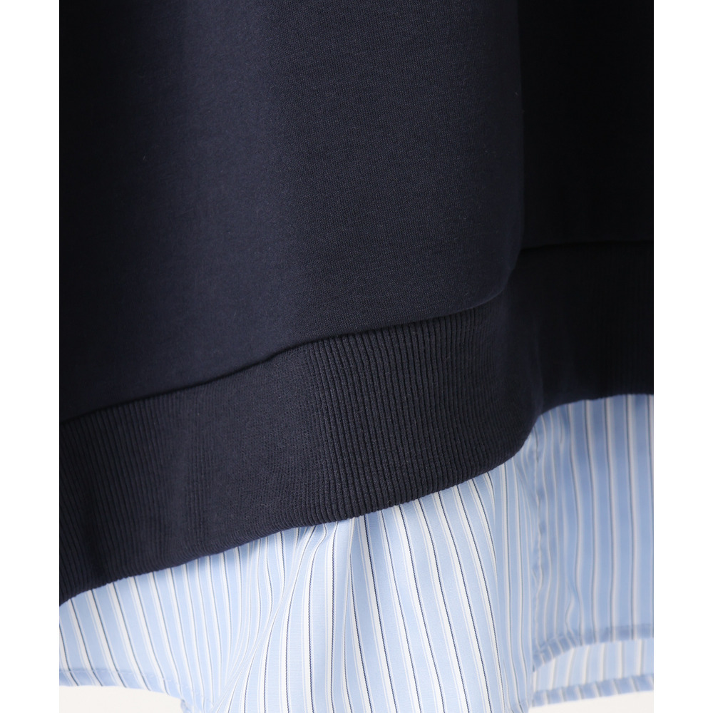 26年冬新作【大きいサイズ】レイヤード風ボウタイトップス3