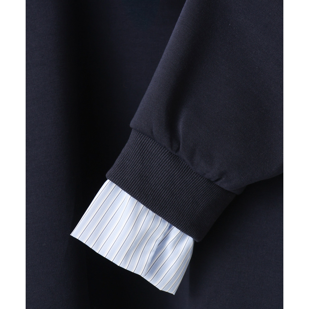 26年冬新作【大きいサイズ】レイヤード風ボウタイトップス4