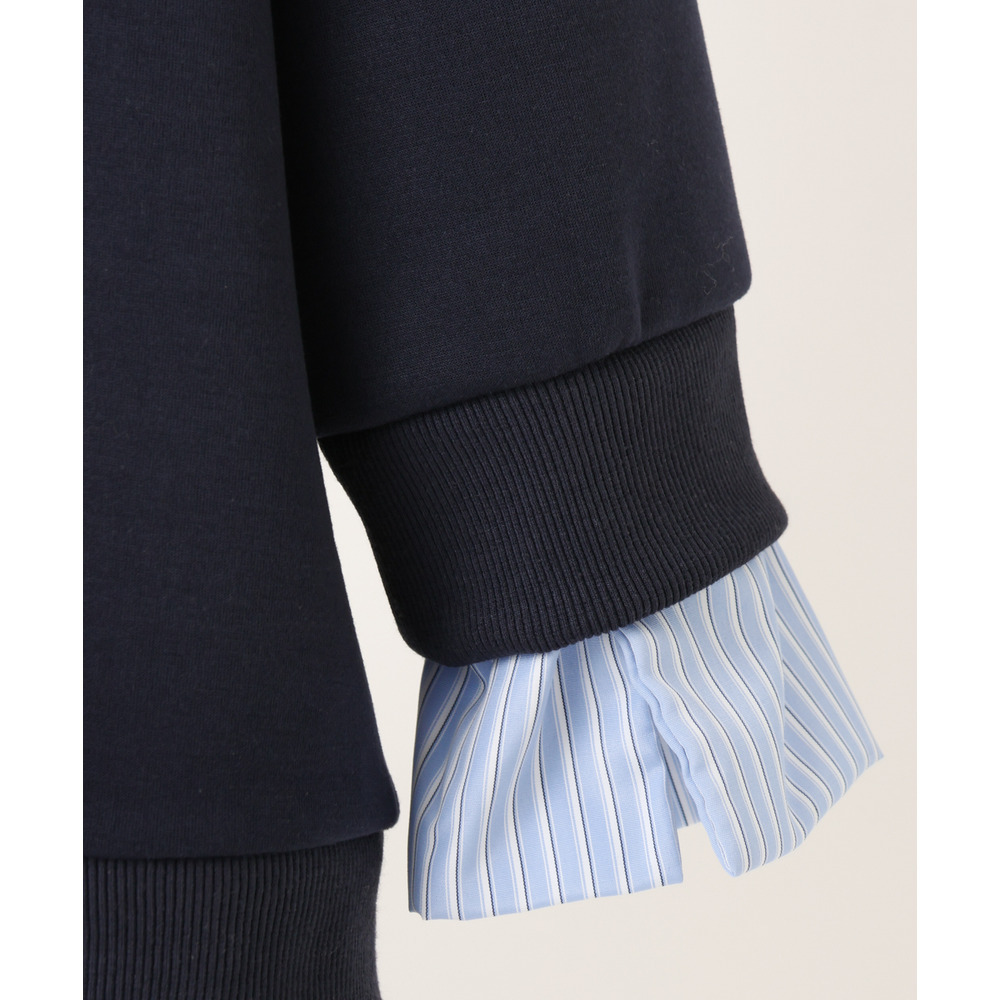 26年冬新作【大きいサイズ】レイヤード風ボウタイトップス8