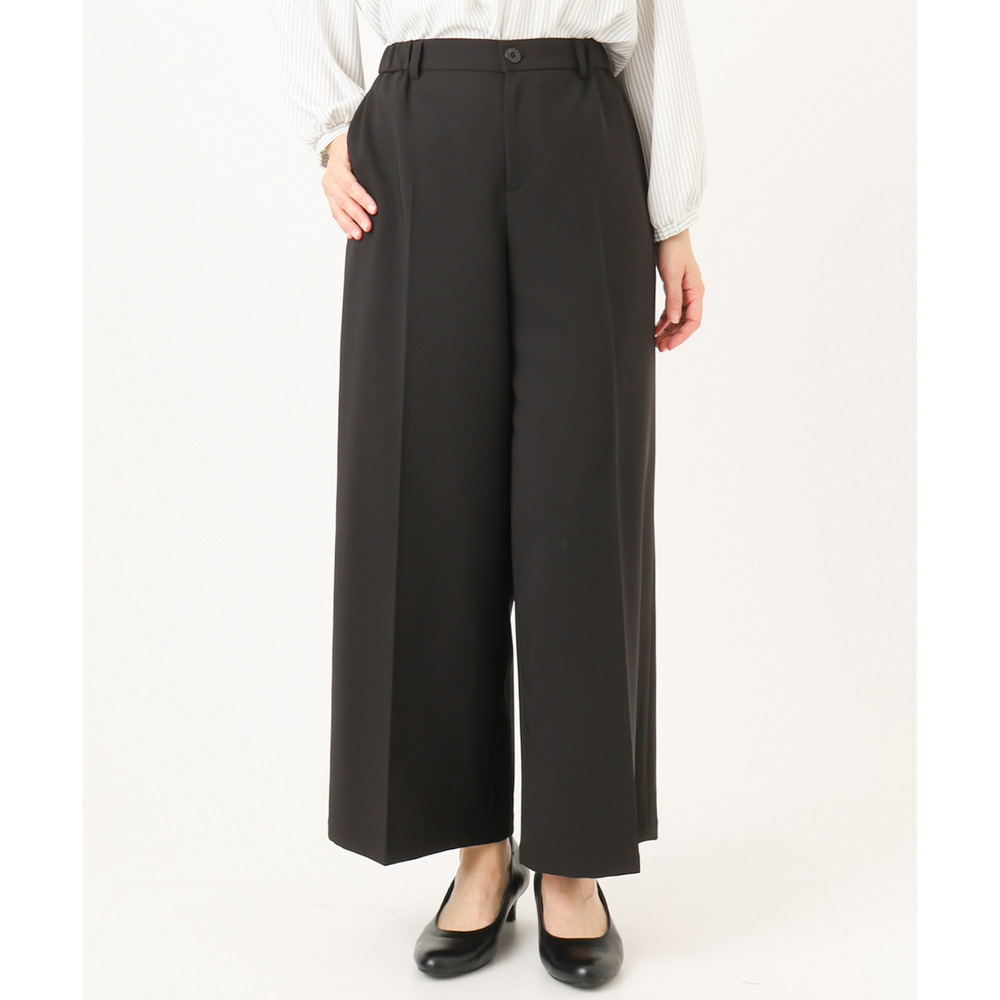 25年冬新作【大きいサイズ】Wクロスワイドパンツ