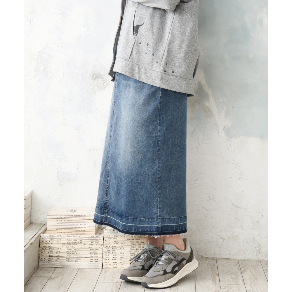 26年春新作【大きいサイズ】デニムタイトスカート