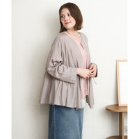 26年春新作【大きいサイズ】シア―ギャザーブルゾン
