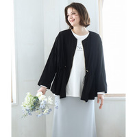 26年春新作【大きいサイズ】シア―ギャザーブルゾン