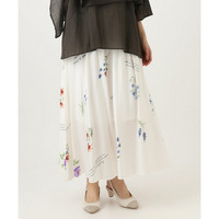 26年春新作【大きいサイズ】ボタニカルプリントスカート