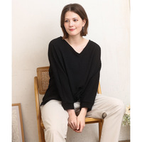 26年春新作【大きいサイズ】リップルジャージー2WAYカットソー