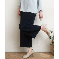 26年春新作【大きいサイズ】センタープレスワイドパンツ