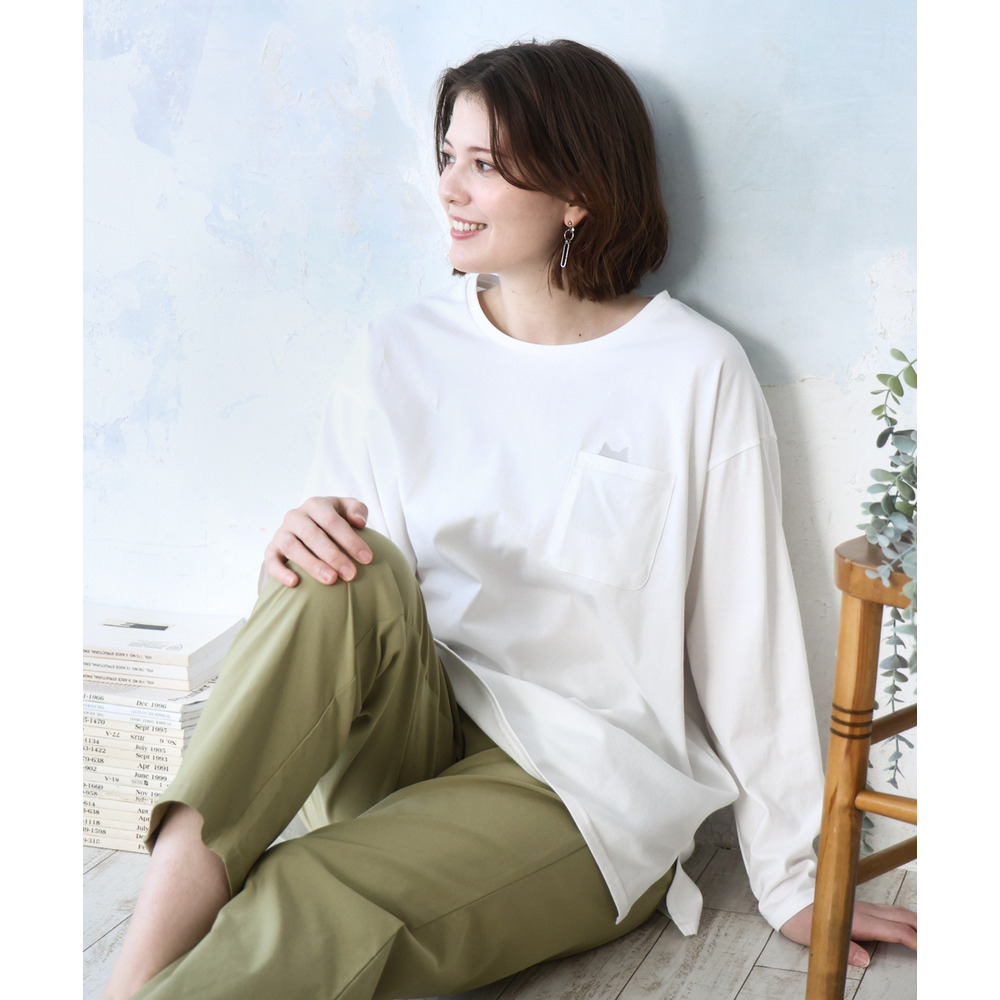 26年春新作【大きいサイズ】コットン長袖Tシャツ