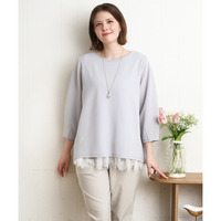 26年春新作【大きいサイズ】バックスリットプルオーバー