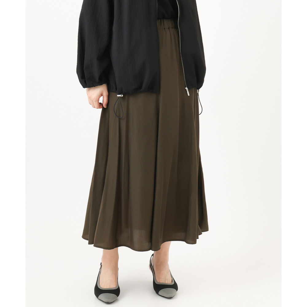 26年春新作【大きいサイズ】パネルフレアスカート