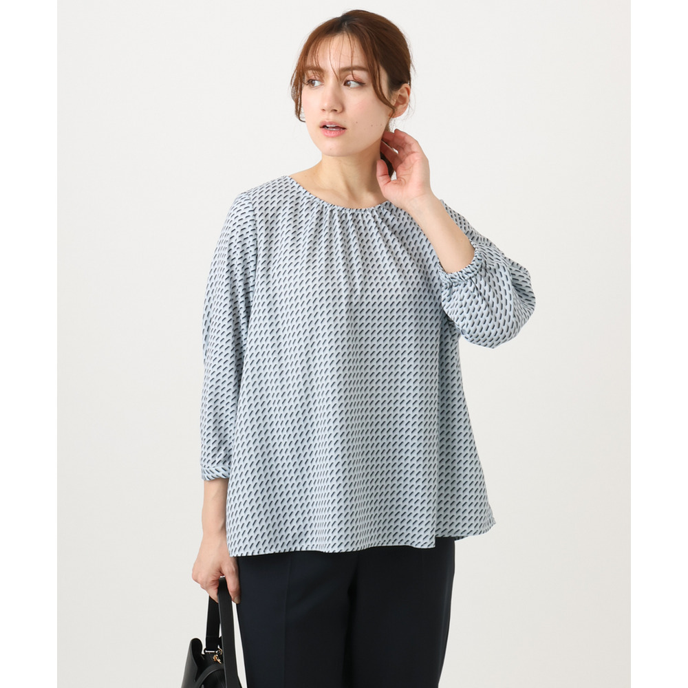 26年春新作【大きいサイズ】ギャザーブラウス