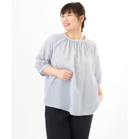 26年春新作【大きいサイズ】フラワープロバンスプリントブラウス