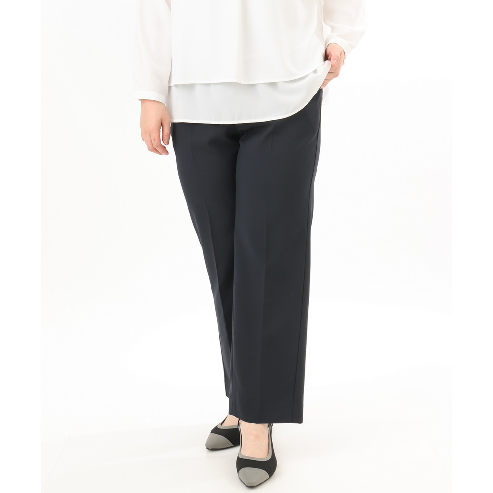 26年春新作【大きいサイズ/セットアップ可能】ストレッチセンタープレスパンツ