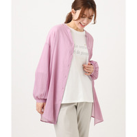 26年春新作【大きいサイズ】バンドカラーコットンブラウス